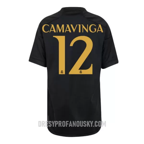 Levné Dětský Fotbalový Dres Real Madrid Camavinga 12 Alternativní 2023-24