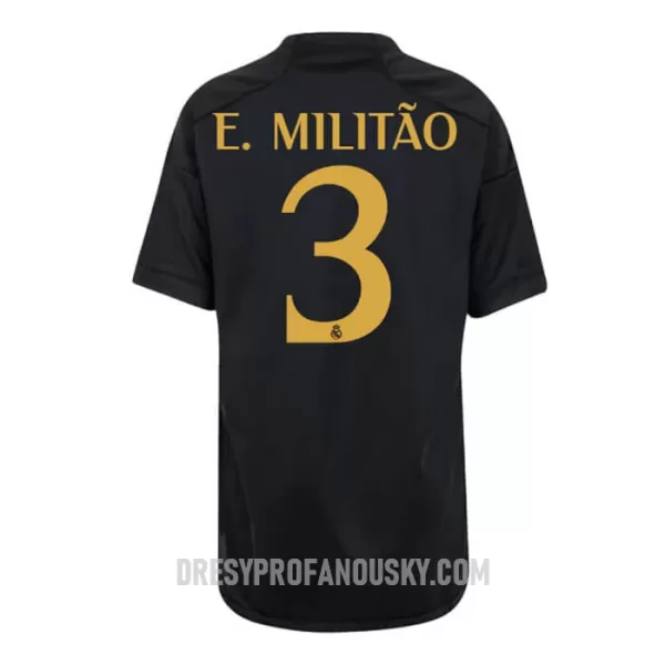 Levné Dětský Fotbalový Dres Real Madrid E. Militao 3 Alternativní 2023-24