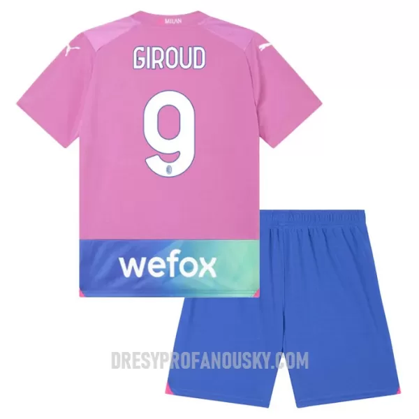 Levné Dětský Fotbalový Dres AC Milán Giroud 9 Alternativní 2023-24