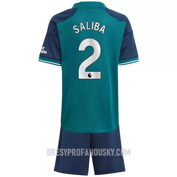 Levné Dětský Fotbalový Dres Arsenal Saliba 2 Alternativní 2023-24