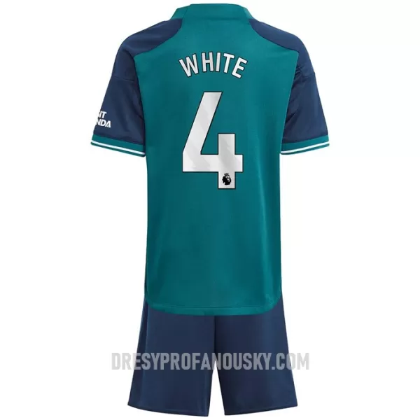 Levné Dětský Fotbalový Dres Arsenal White 4 Alternativní 2023-24