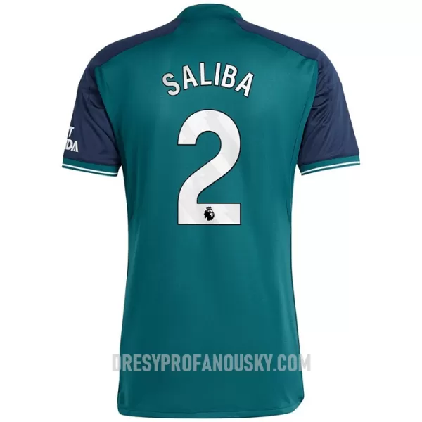 Levné Mužský Fotbalový Dres Arsenal Saliba 2 Alternativní 2023-24