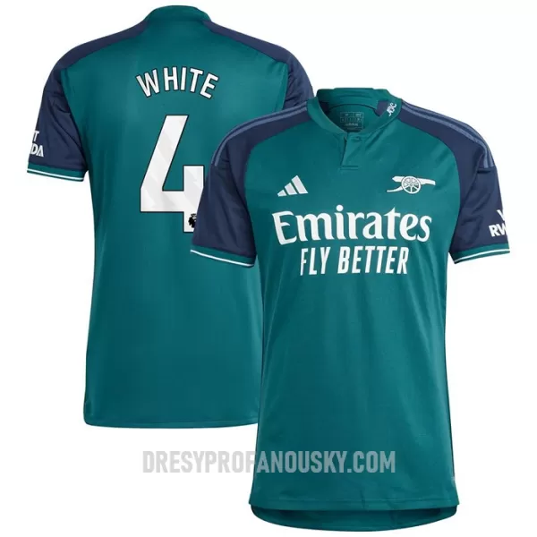 Levné Mužský Fotbalový Dres Arsenal White 4 Alternativní 2023-24