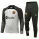 Levné Mužský FC Barcelona Gray Version Tréninkový Mikina Soupravy Čtvrt-Zip 2023-24