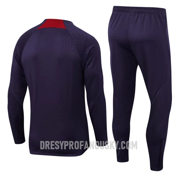 Levné Mužský Paris Saint-Germain Purple Version Tréninkový Mikina Soupravy Čtvrt-Zip 2023-24