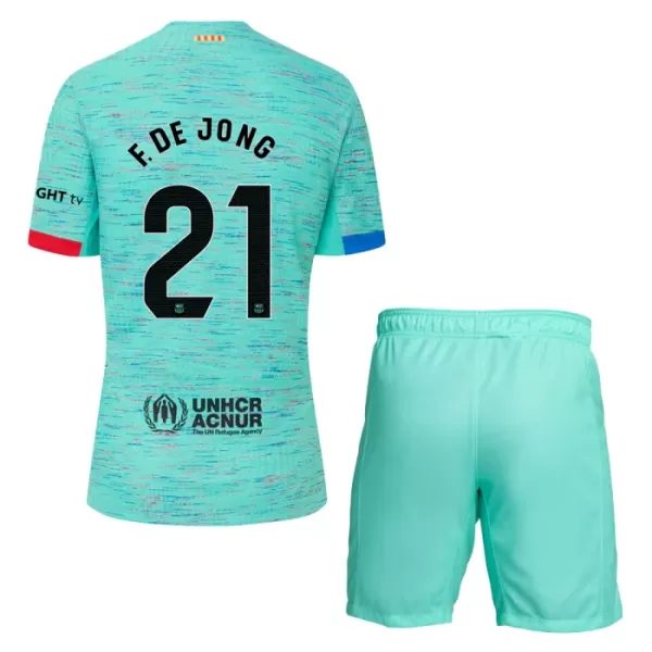 Levné Dětský Fotbalový Dres FC Barcelona Frenkie de Jong 21 Alternativní 2023-24