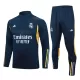 Levné Mužský Real Madrid Kit Navy Version Tréninkové teplákové soupravy Čtvrt-Zip 2023-24