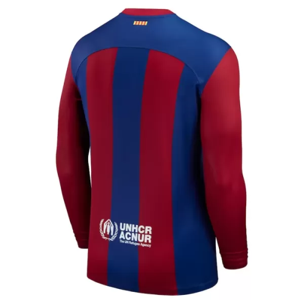 Levné Dětský Fotbalový Dres FC Barcelona Domácí 2023-24 Dlouhý Rukáv