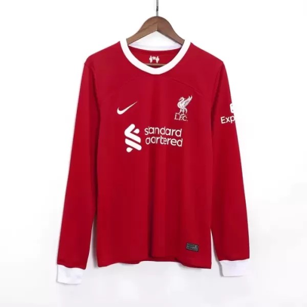 Levné Mužský Fotbalový Dres Liverpool Domácí 2023-24 Dlouhý Rukáv