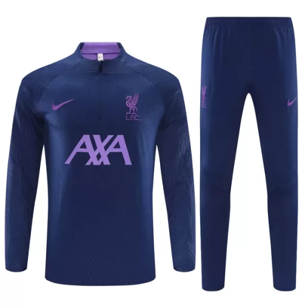 Levné Dětský Liverpool Kit Navy Version Tréninkové teplákové soupravy Čtvrt-Zip 2023-24