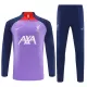 Levné Dětský Liverpool Kit Purple Version Tréninkové teplákové soupravy Čtvrt-Zip 2023-24