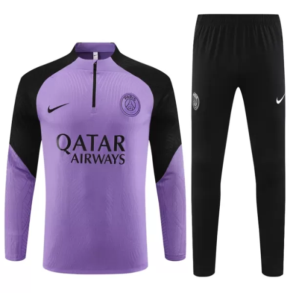 Levné Dětský Paris Saint-Germain Kit Purple Version Tréninkové teplákové soupravy Čtvrt-Zip 2023-24