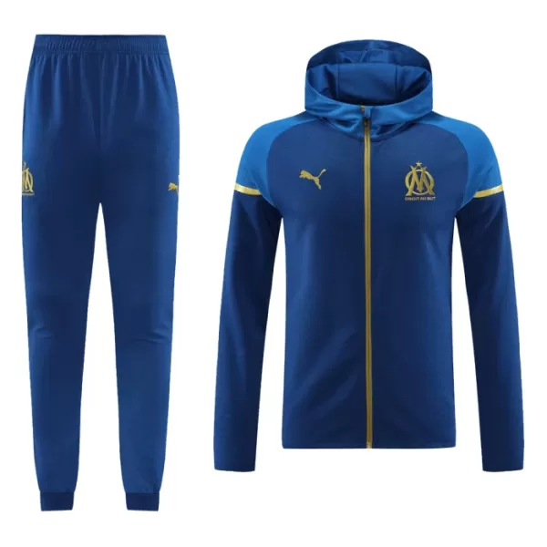 Levné Mužský Olympique de Marseille Navy Version Tréninkový Bunda Kapucí Soupravy 2023-24