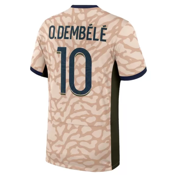 Levné Dětský Fotbalový Dres Paris Saint-Germain O. Dembele 10 Čtvrtý Jordan 2023-24