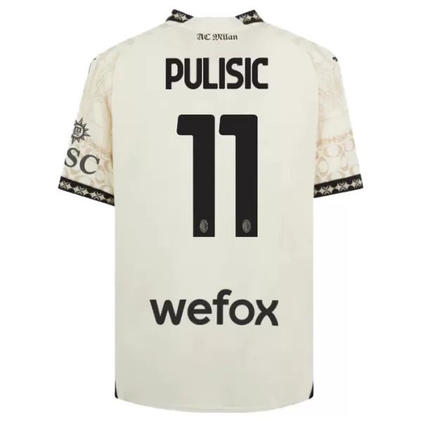 Levné Mužský Fotbalový Dres AC Milán Christian Pulisic 11 Čtvrtý 2023-24 Bílá