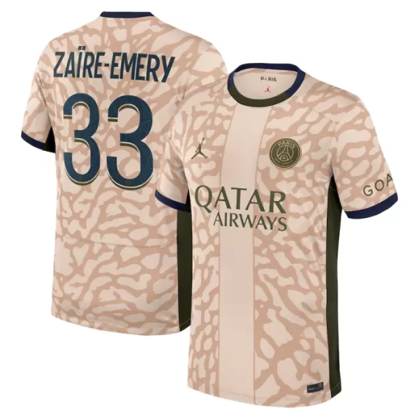 Levné Mužský Fotbalový Dres Paris Saint-Germain Zaire-Emery 33 Čtvrtý Jordan 2023-24