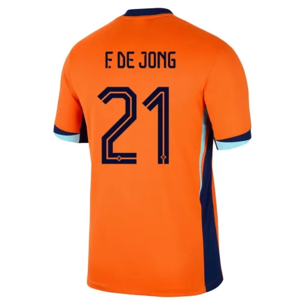 Levné Mužský Fotbalový Dres Nizozemsko Frenkie de Jong 21 Domácí ME 2024