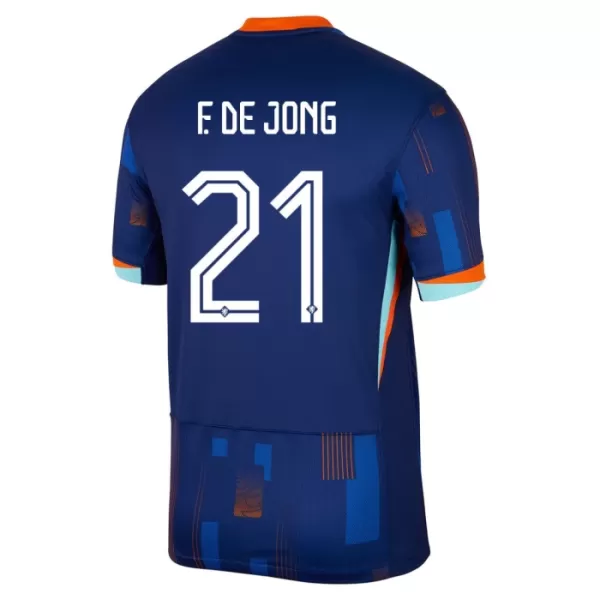 Levné Mužský Fotbalový Dres Nizozemsko Frenkie de Jong 21 Venkovní ME 2024