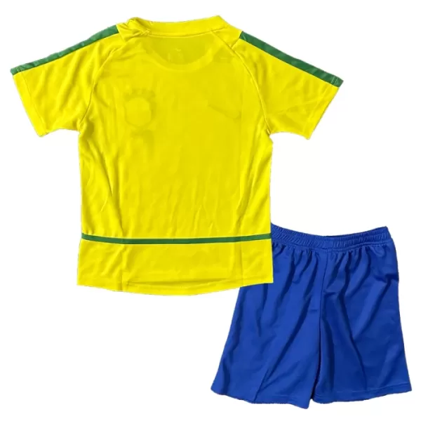 Levné Dětský Fotbalový Dres Brazílie 2002-2003 Domácí Retro