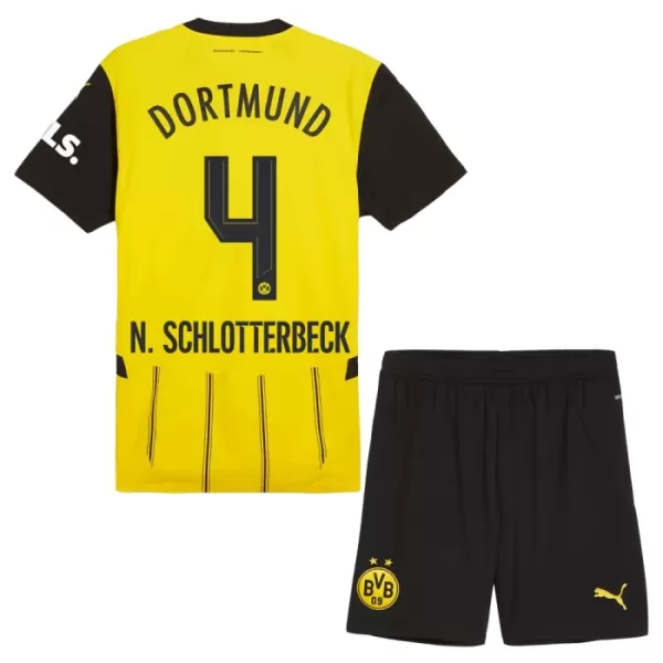 Levné Dětský Fotbalový Dres Borussia Dortmund N. Schlotterbeck 4 Domácí 2024-25