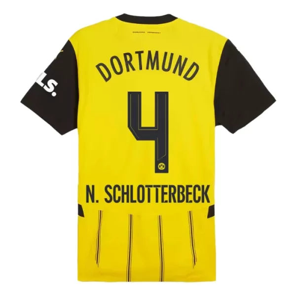 Levné Dětský Fotbalový Dres Borussia Dortmund N. Schlotterbeck 4 Domácí 2024-25