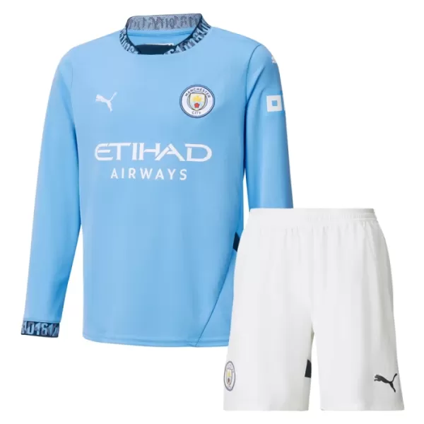 Levné Dětský Fotbalový Dres Manchester City Domácí 2024-25 Dlouhý Rukáv