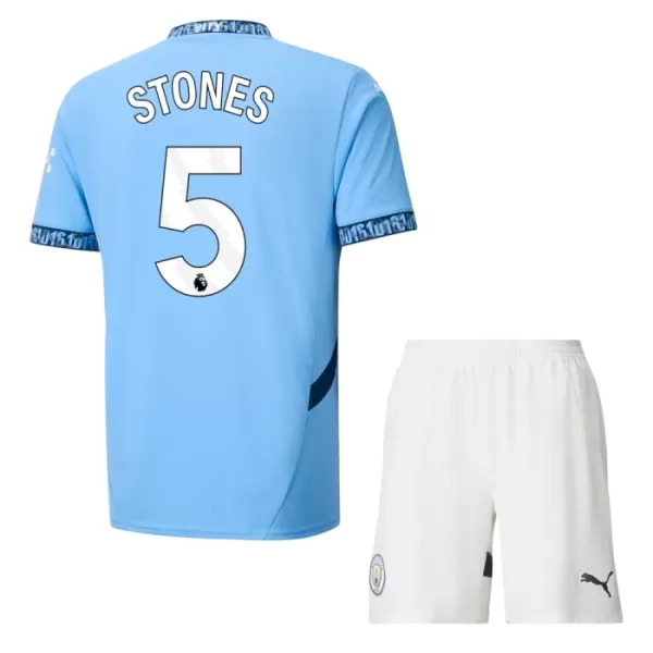 Levné Dětský Fotbalový Dres Manchester City Stones 5 Domácí 2024-25