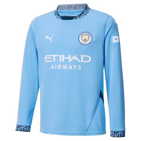 Levné Mužský Fotbalový Dres Manchester City Domácí 2024-25 Dlouhý Rukáv