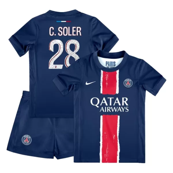 Levné Dětský Fotbalový Dres Paris Saint-Germain Carlos Soler 28 Domácí 2024-25