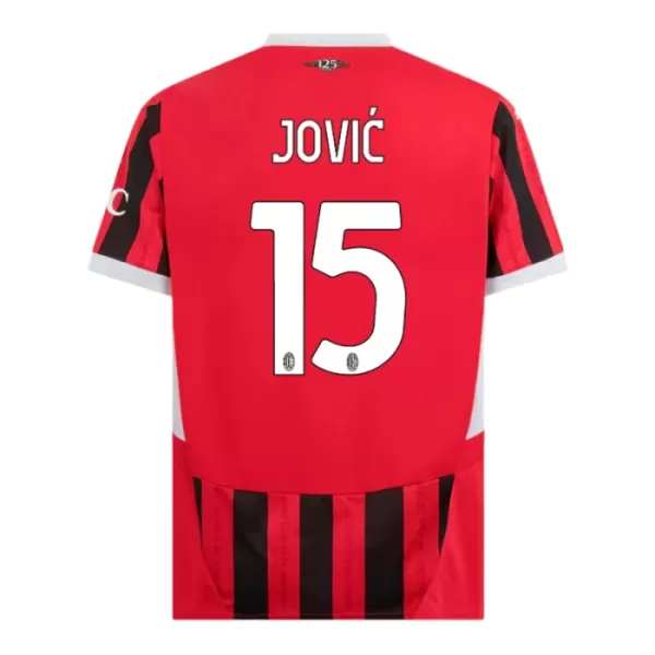 Levné Dětský Fotbalový Dres AC Milán Jovic 15 Domácí 2024-25