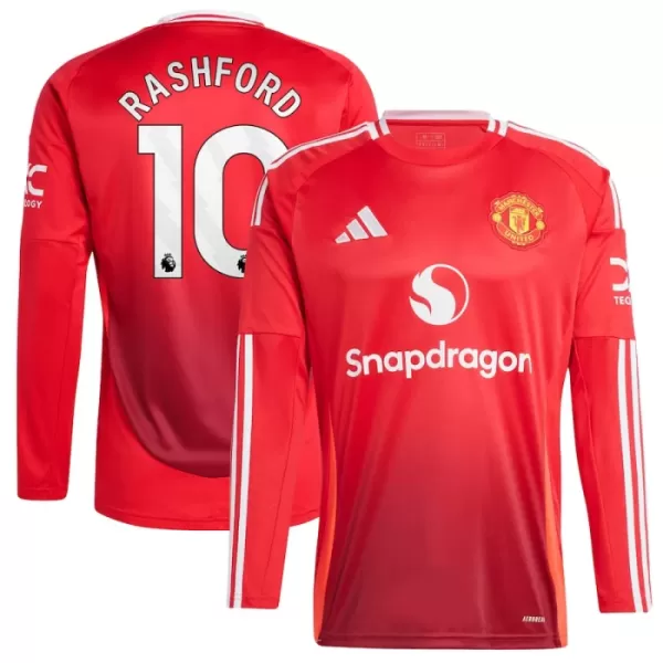 Levné Mužský Fotbalový Dres Manchester United Rashford 10 Domácí 2024-25 Dlouhý Rukáv