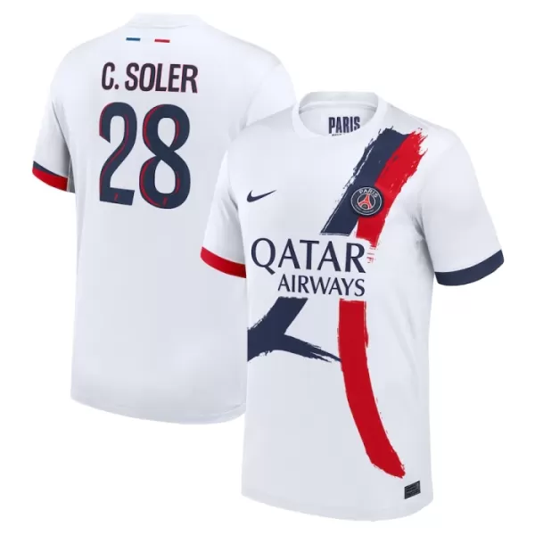 Levné Mužský Fotbalový Dres Paris Saint-Germain Carlos Soler 28 Venkovní 2024-25