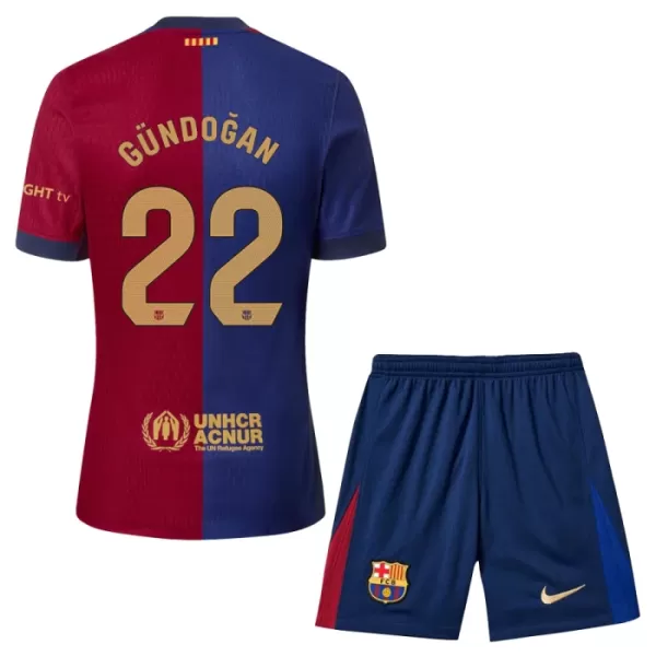 Levné Dětský Fotbalový Dres FC Barcelona Gundogan 22 Domácí 2024-25