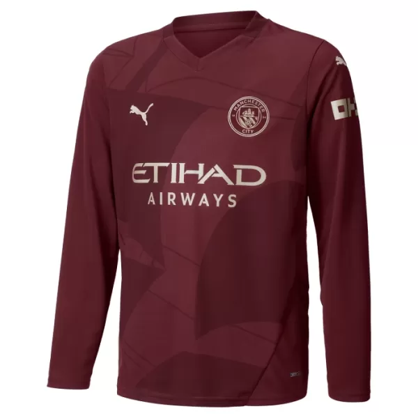 Levné Dětský Fotbalový Dres Manchester City Alternativní 2024-25 Dlouhý Rukáv