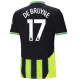 Levné Dětský Fotbalový Dres Manchester City De Bruyne 17 Venkovní 2024-25