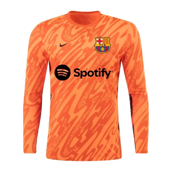 Levné Mužský Fotbalový Dres FC Barcelona Brankářské 2024-25 Oranžový