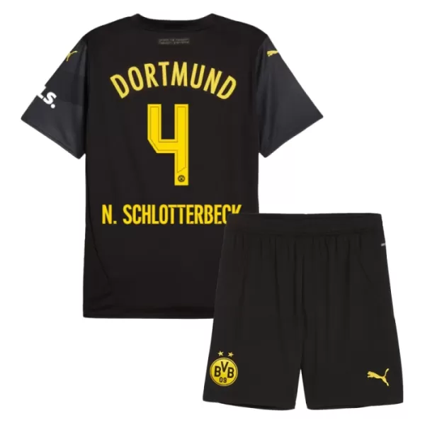 Levné Dětský Fotbalový Dres Borussia Dortmund N. Schlotterbeck 4 Venkovní 2024-25