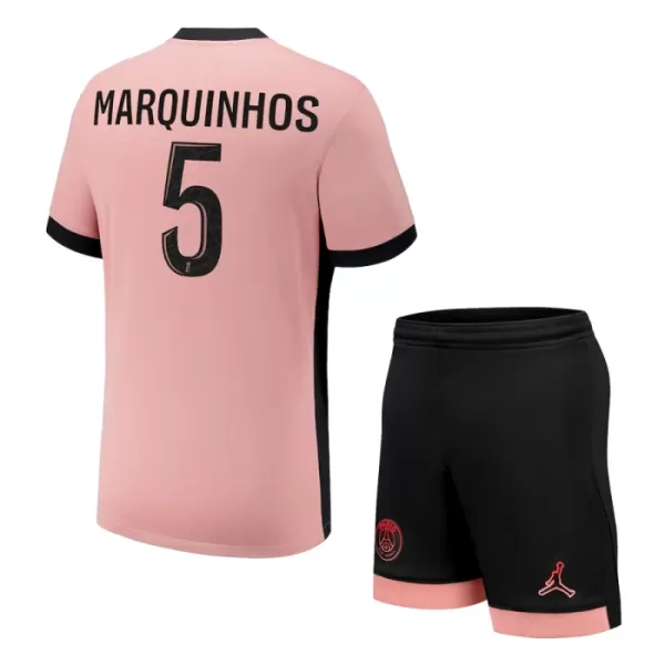 Levné Dětský Fotbalový Dres Paris Saint-Germain Marquinhos 5 Alternativní 2024-25