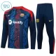 Levné Dětský Barcelona Tréninkové teplákové soupravy Čtvrt-Zip 2024-25 Navy