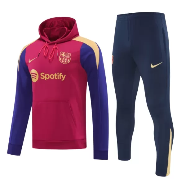 Levné Mužský Barcelona Hoodie Tréninkové teplákové soupravy 2024-25 Červená