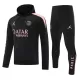 Levné Mužský Paris Saint-Germain Hoodie Tréninkové teplákové soupravy 2024-25 Černá