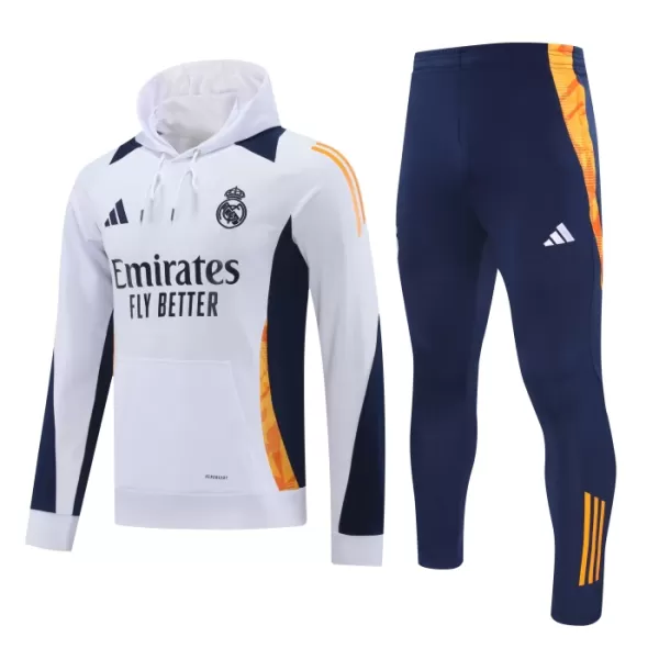 Levné Mužský Real Madrid Hoodie Tréninkové teplákové soupravy 2024-25 Bílá