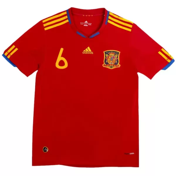 Levné Mužský Fotbalový Dres Španělsko A. Iniesta 6 2010 Domácí Retro